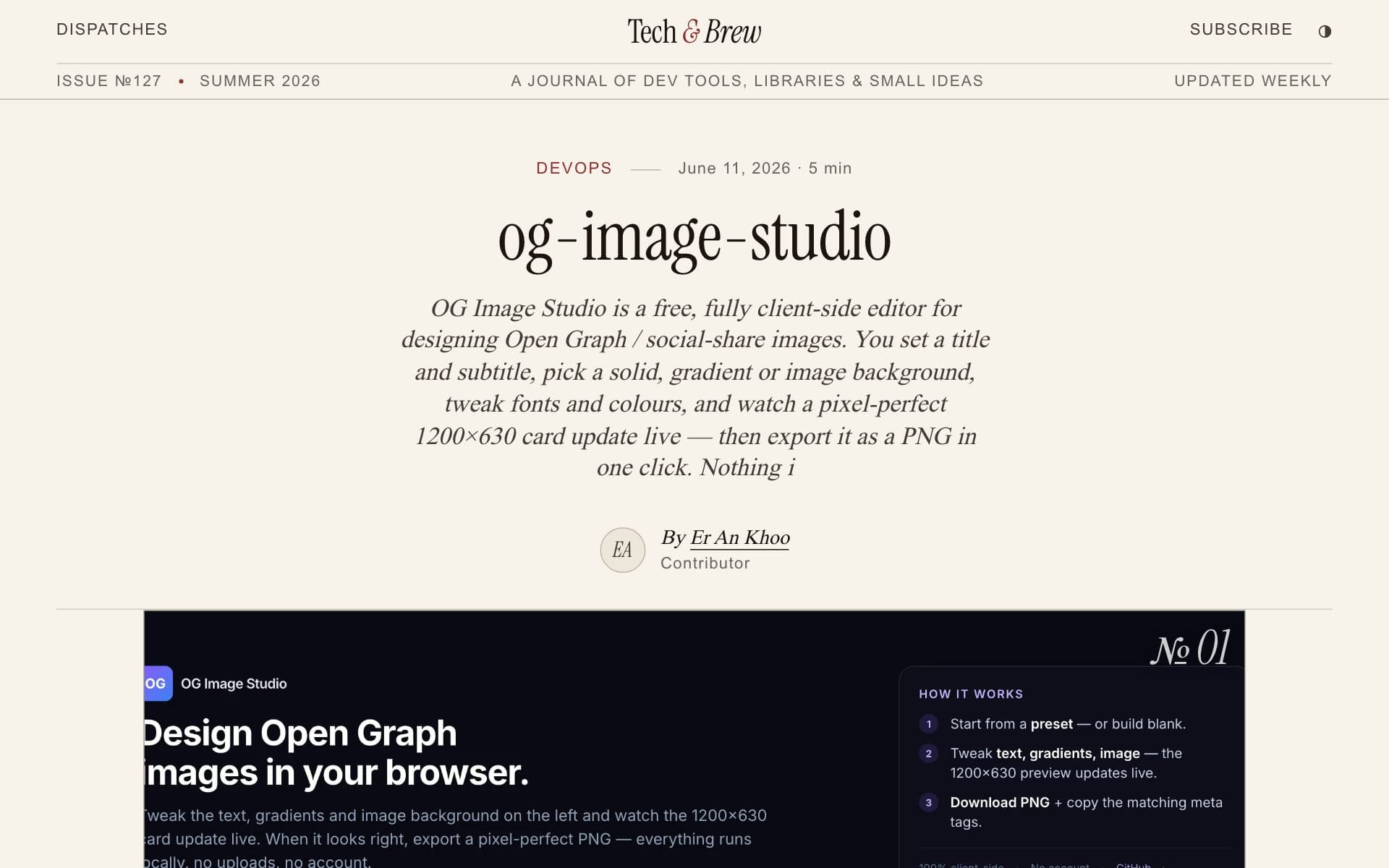 Tech & Brew — product screenshot