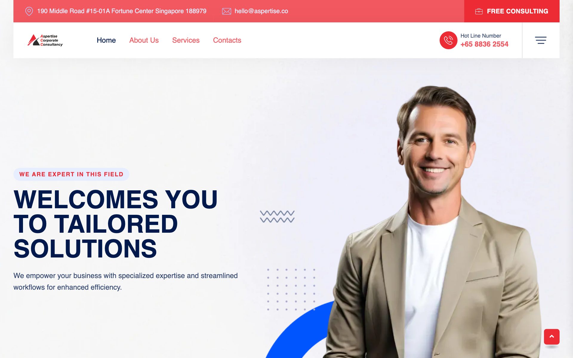 Aspertise homepage
