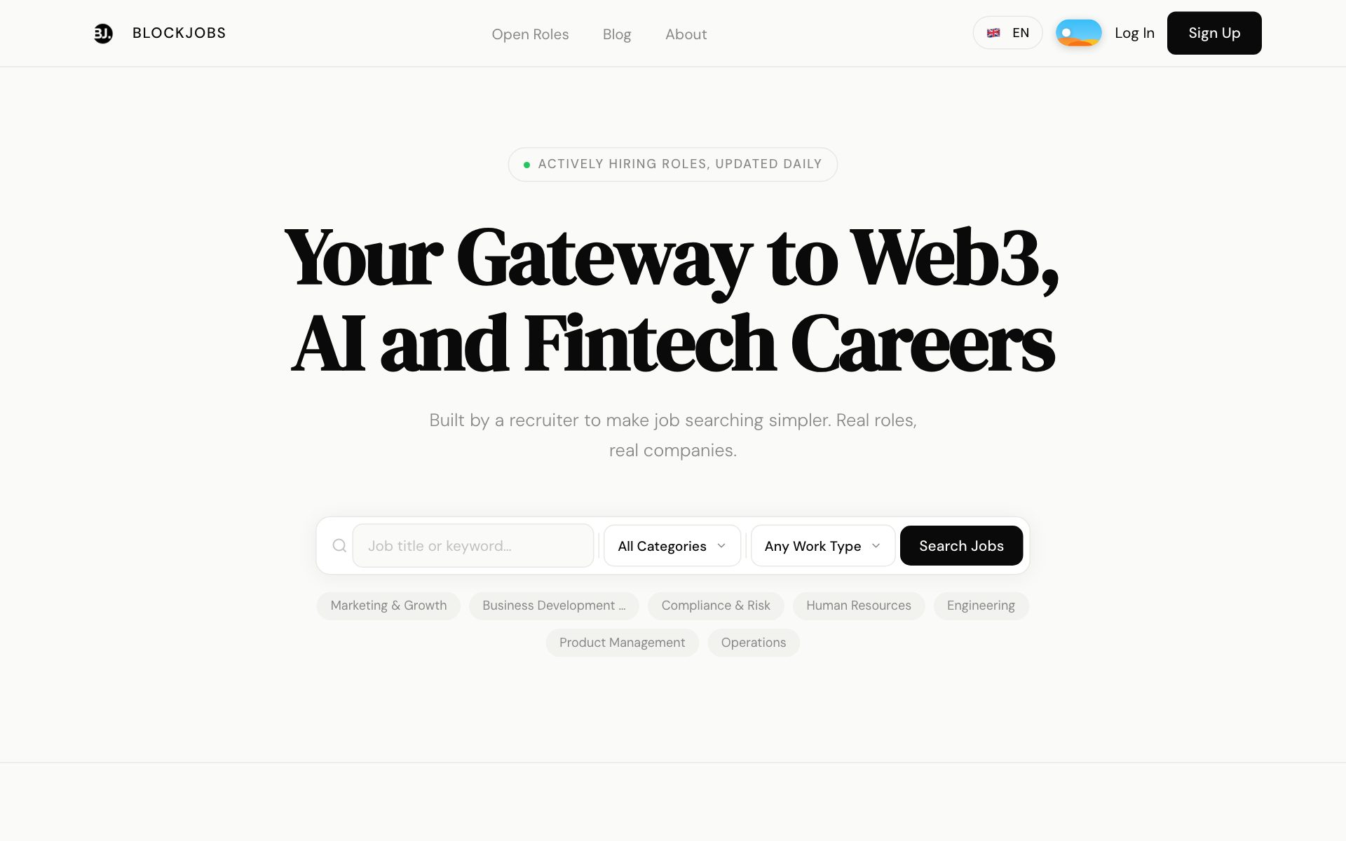 BlockJobs homepage